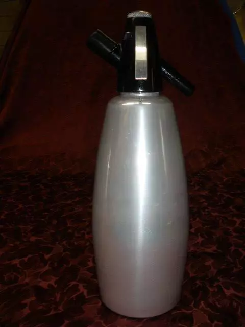 Retro Soda Syphon Silver Anodised