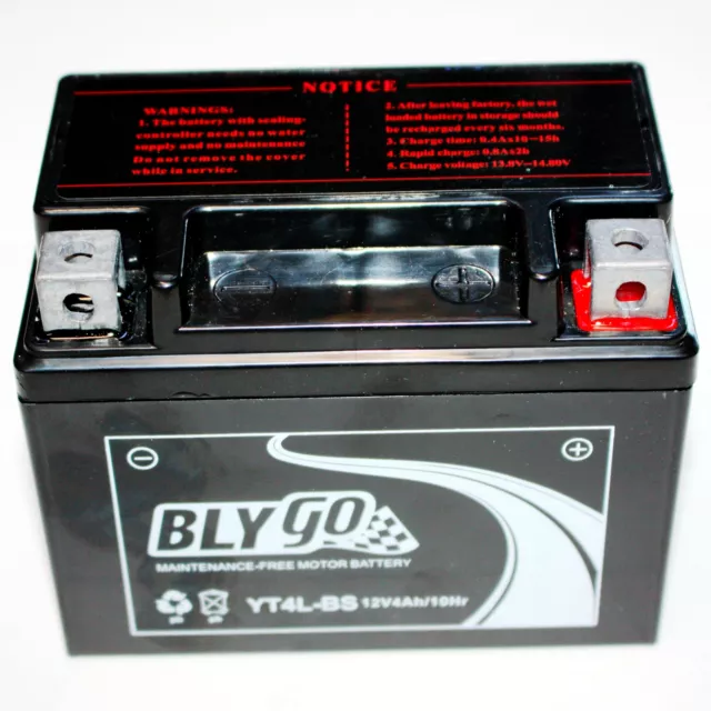 YT4L-BS 12V 4AH Battery 50cc 70cc 110cc PIT PRO TRAIL DIRT QUAD BIKE ATV BUGGY