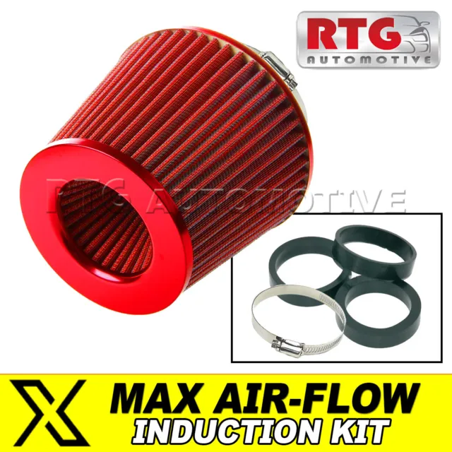 Induction Kit Performance Air Filter  Cone, Red + Red Fits Nissan