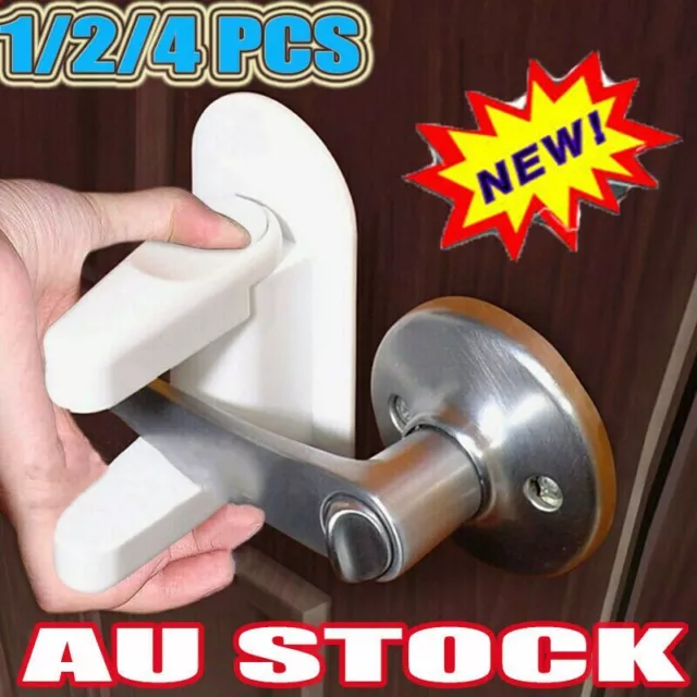 Door Lever Lock Safety Child Baby Proof Doors Adhesive Lever Handle Safety Lock