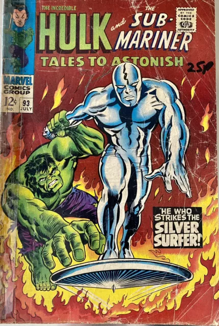 Tales To Astonish #93 1967 Silver Surfer  The Incredible Hulk