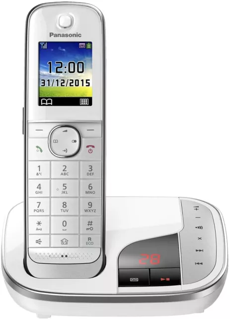 Panasonic KX-TG1612FRH, téléphone DECT sans fil Duo sans répondeur, couleur  noire [Version française] : : High-Tech