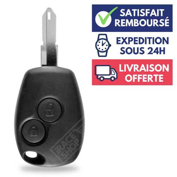 PHONILLICO Coque clé pour Renault Kangoo Master Trafic-2 Boutons-Modèle  avec Emplacement Pile-Télécommande Plip : : High-Tech