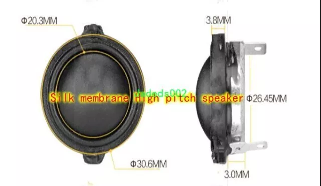 1 Stck. 6 Ohm 30 W 4 Ohm 80 W Seidenfilm Hochtöner 19/25-Kern Hifi Lautsprecher Heim Audio 3