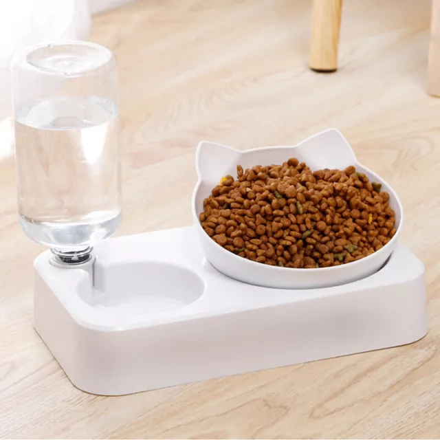 Pet Automatic Feeder Dog Cat Bowl with Water Dispenser Double Drinking B-xp