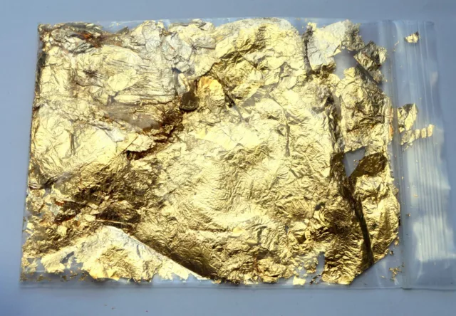 999 Gold Leaf Flakes In Bag 3,9 Grams Total