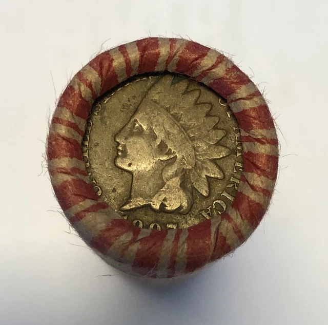 Lincoln Wheat Penny And 1, 1907 Indian Head Roll  Wheats From 1913-1958. S,P & D