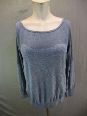 Nike Size M Women Gray Athletic DriFit Long Sleeve Pullover Sweatshirt Top 4W145