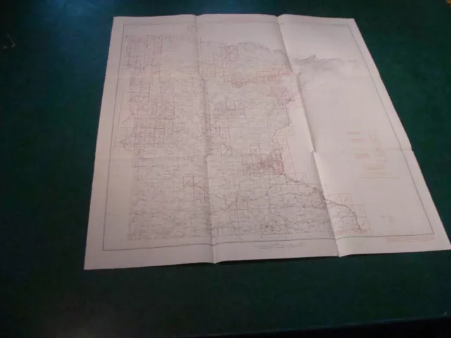 Original Index to Topographic Mapping in MINNESOTA april 1955, aprox 26 X 30"