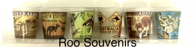 6x Australian Souvenir Shot Glasses - 4 Sets to Choose From