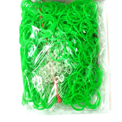 Bandas de telar bandas de goma banda de telar clips en S lotes color verde
