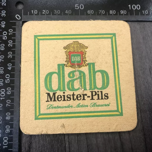 Ab Meister Pils Larger Pilsner Authentic Vintage Cardboard Beer Mat Coaster D