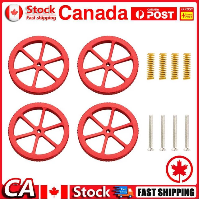 4pcs Upgraded Aluminum Hand Twist Leveling Nut with Hot Bed Die Springs Screw CA