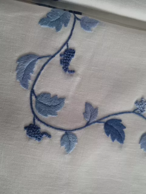 Rich sheet Pure Linen 100% With Embroidery Punto Full Madeira by Hand 2