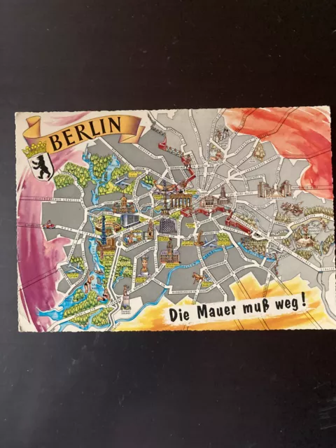 Ansichtskarte Berlin, Berliner Mauer