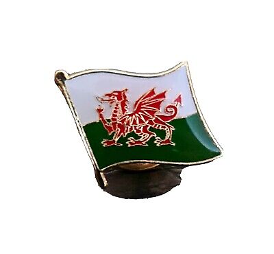 WALES - Welsh Flag Pin Badge High Quality Gloss Enamel "The Red Dragon"
