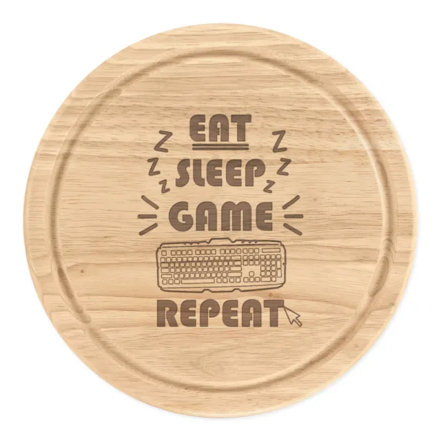Eat Sleep Gioco Repeat Rotondo Tagliare Formaggio Board Gamer Scherzo Divertente