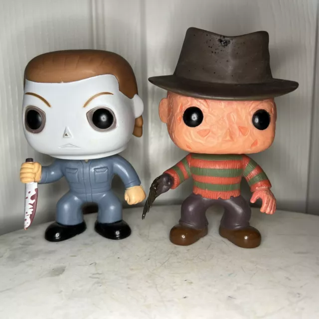 Funko Pop! Movies Horror Lot FREDDY KRUEGER #02 Halloween MICHAEL MYERS #03 OOB