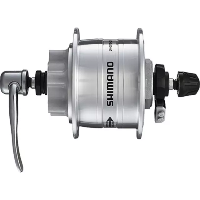 SHIMANO Nabendynamo DH-3D32 Mod. 2014 36 L.6V 3W DISC 6 L. silber A-DH3D32AS..