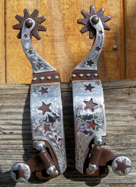 Spurs - Engraved Antique Stars (Mens)