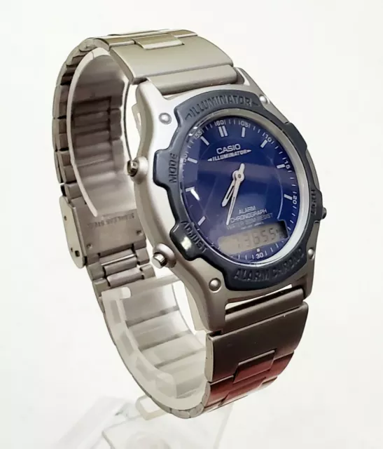 UNIQUE MEN S VINTAGE ANALOG DIGITAL Watch CASIO 1737 AW 45