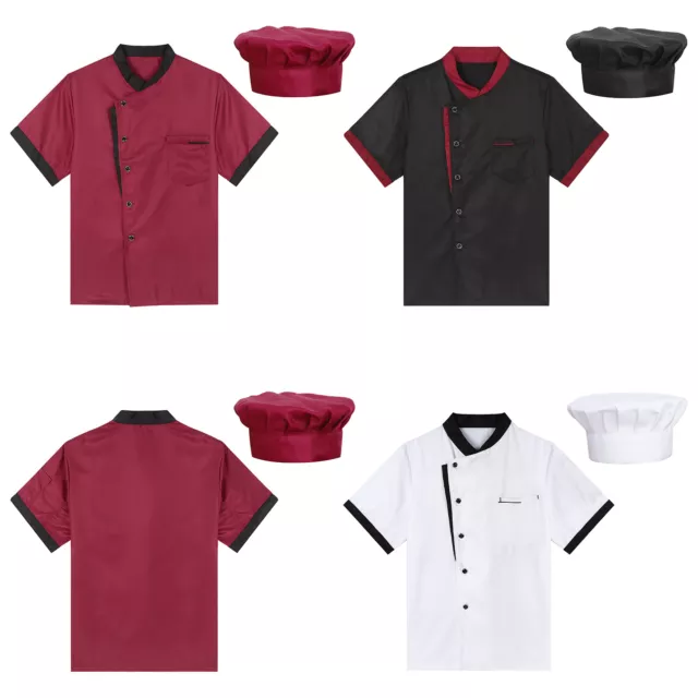 Unisex Uniform Womens Set Hotel Outfit Bakery Competition With Hat Costume Chef