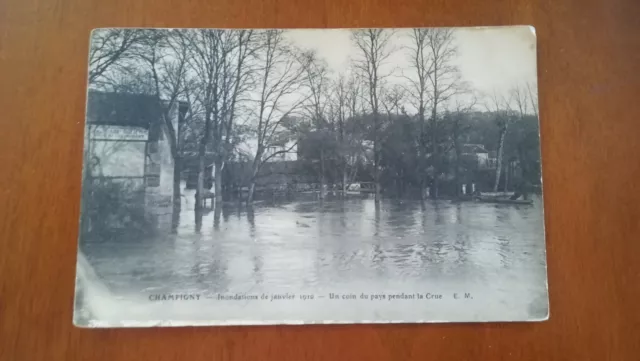 CPA - 94 - CHAMPIGNY - Floods of January 1919