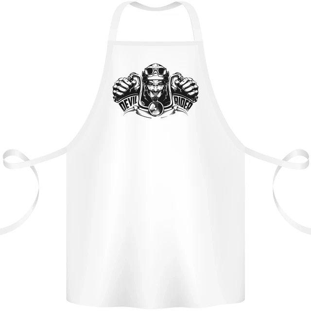 Devil Rider Motorcycle Motorbike Biker Cotton Apron 100% Organic