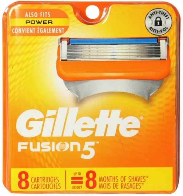 Cartucho de hoja de doble borde Gillette Fusion 5 para hombre - paquete de 8