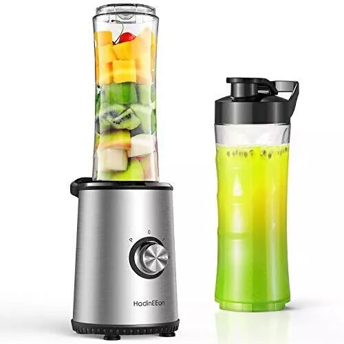 Smoothie Maker 300W Mini Blender. 3 Modes. 2 Travel Bottles & Lids