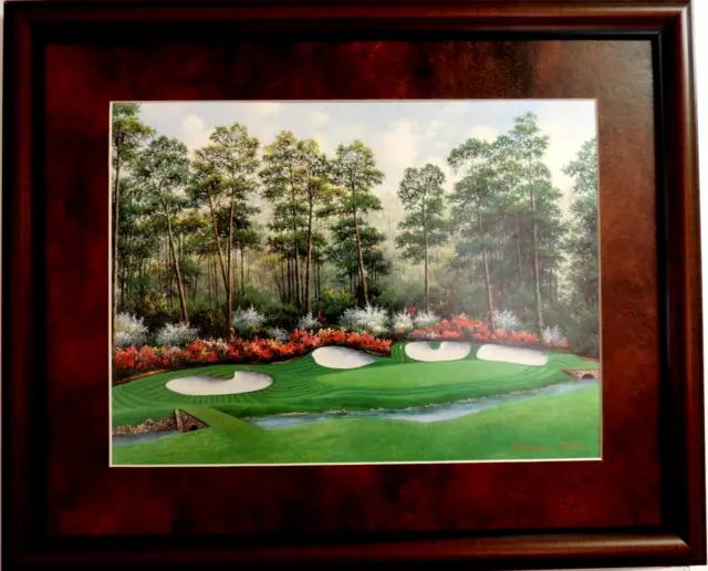 Golf Picture 13Th Hole Augusta National Sports Charles Beck Matted Framed 16X20