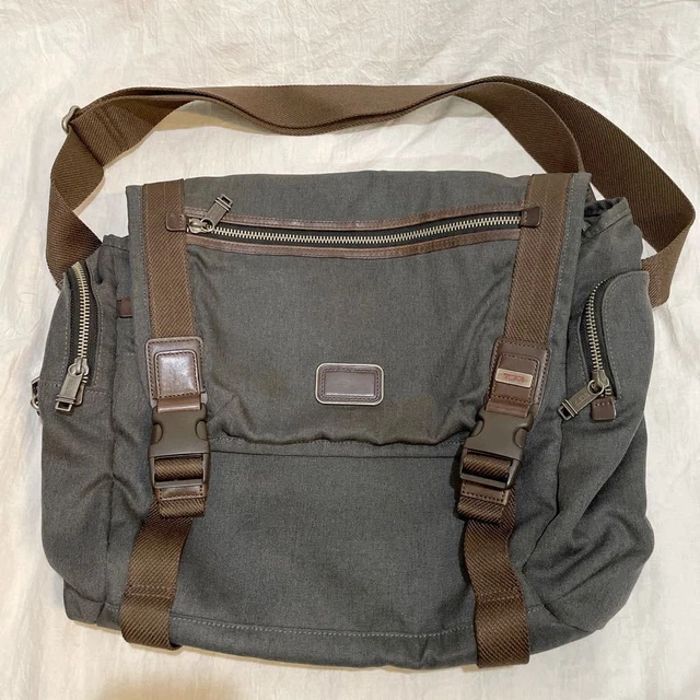 TUMI  ALPHA BRAVO MESSENGER BAG GREY BROWN STOCK NUMBER 22370ATH shoulder bag