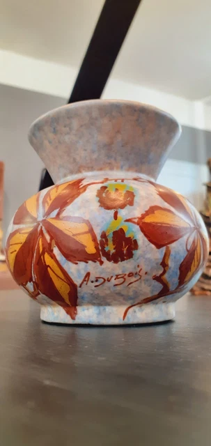 Vase en céramique 1930 Art Déco signé Antoine Dubois Belgique