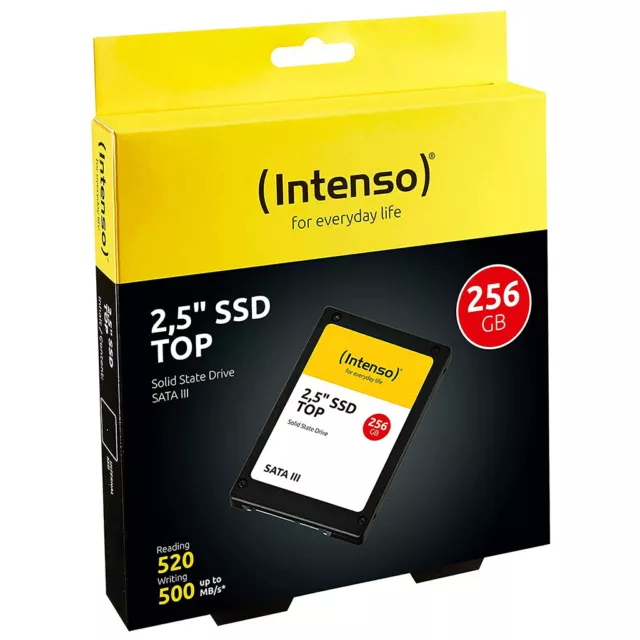 kQ Intenso 2,5" SSD intern TOP 256 GB SATA III Festplatte Solid State Drive