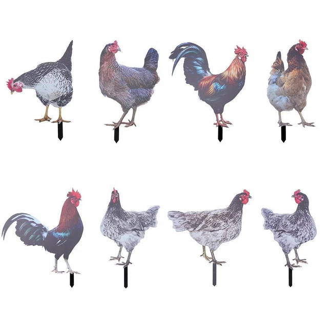 Rooster Statues Garden Ornaments Sculptures Chicken Decorations Yard Art Decor