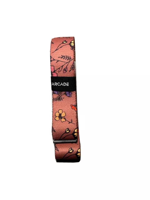 Girls Arcade adventure belt - brown with flower pattern