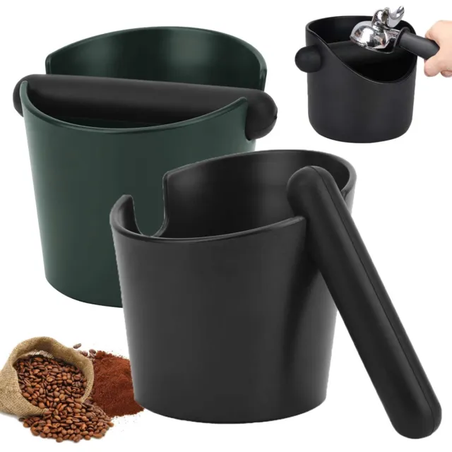 Coffee Knock Box Bin Bucket Container Espresso Grinds With Tamp Tube Bar