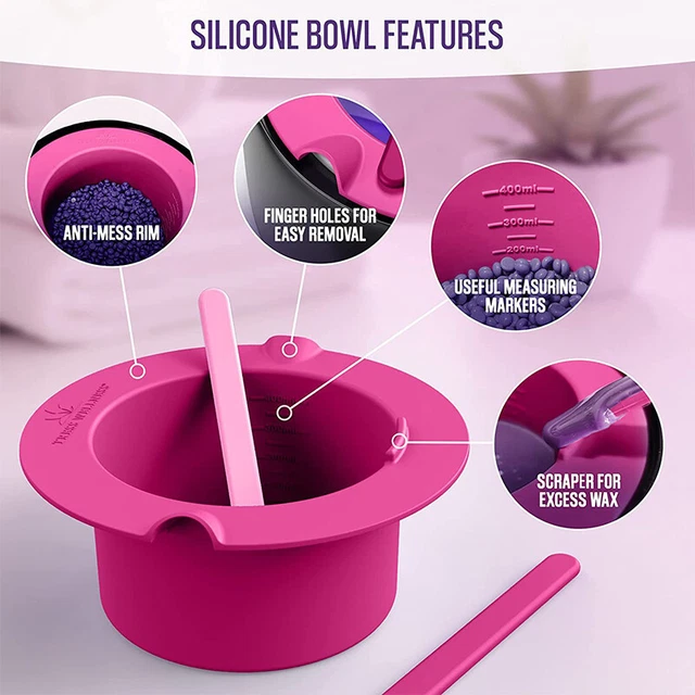 400ml Wax Warmer Thickening Heat-resisting Silicone Bowl Hair Removal Waxing  WS