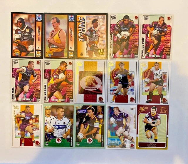47X BRISBANE BRONCOS NRL TRADING CARDS MIXED SETS, MIXED YEARS, MIXED