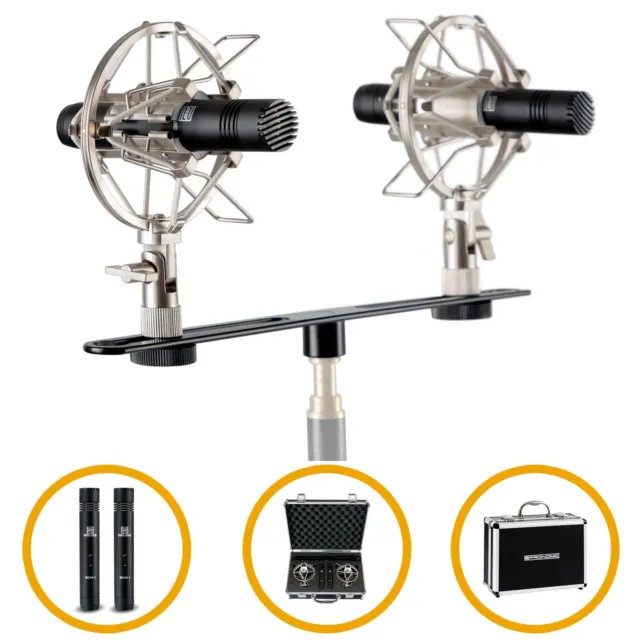 Komplettes Kleinmembran Mikrofon Set im Koffer für professionelle Stereoaufnahme