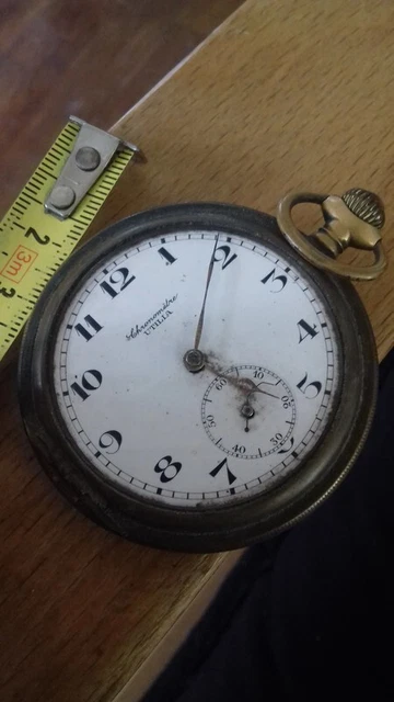 Montre Gousset Ancienne En Métal Doré - Marque Utilia, à Réviser, Occasion