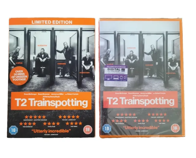 T2 - Trainspotting (DVD, 2017) - Slipcover, Limited Edition - New & Sealed