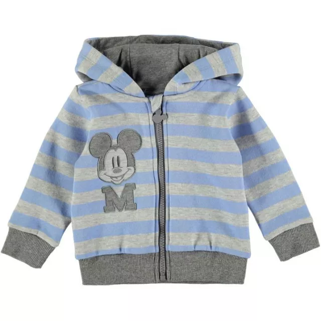 DISNEY BABY gilet pull veste bébé sweat MICKEY 9-12 ou 12-18 mois bleu NEUF