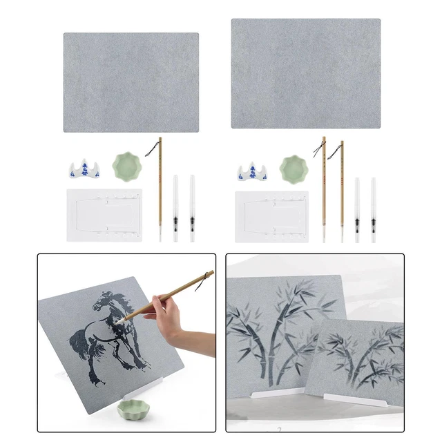 Lot De 3 Pinceaux Calligraphie Chinoise CENPEK - Pour Encre Sumi, Aquarelle - Tailles S/M/L - 21.7 Cm