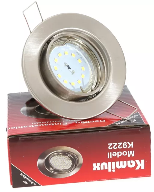 7 Watt LED GU10 Einbaustrahler 230 V für 68 mm Lochbohrer Deckenleuchte Spot