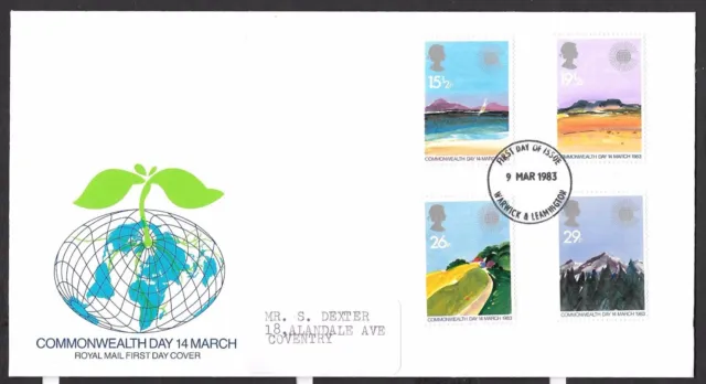 GB 1983 COMMONWEALTH DAY 14th MARCH FIRST DAY COVER.