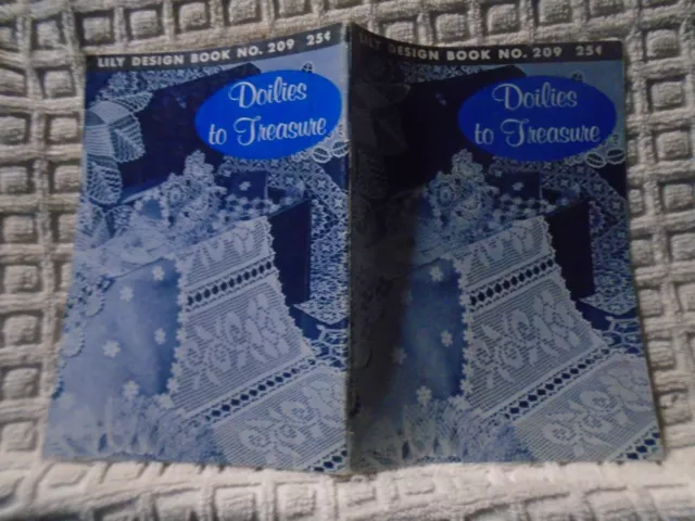 Lily Design Book No.209 DOILIES TO TREASURE • 14 Patterns ~ bread tray doily +