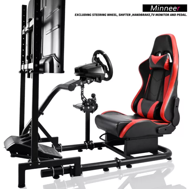 Minneer Racing Simulator Cockpit Stand Upgrade Fits Logitech G290 Thrustmaster