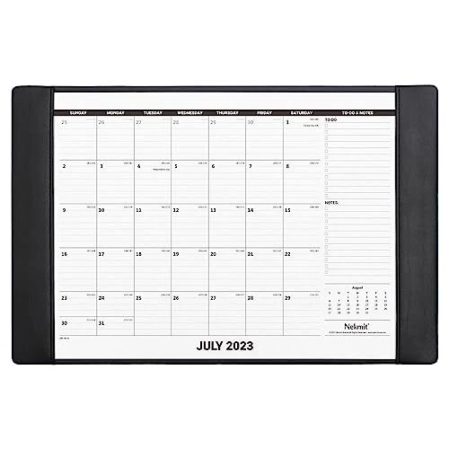 DESK CALENDAR 20232024 with Faux Leather Desk Pad Runs from July 2023