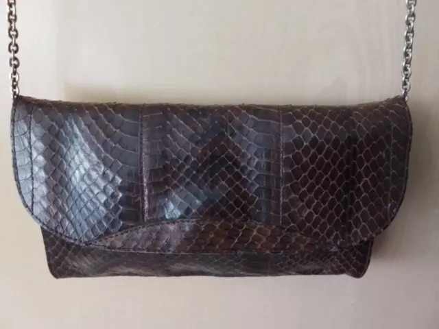 Abendtasche Clutch Schlangenleder TOPZUSTAND Vintage